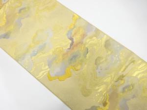 瑞雲流水文織り出し　袋帯